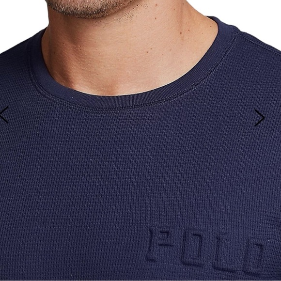 Navy Blue Ralph Lauren Long Sleeve Shirt (M) - Picture 3 of 9